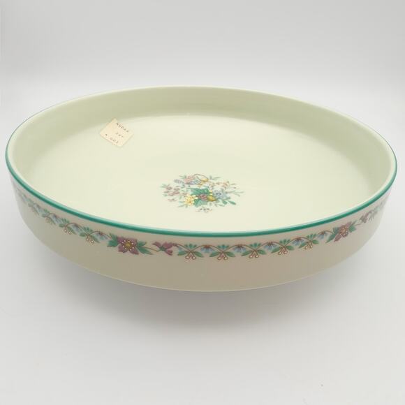 Vintage Noritake Japan Paradise Green 8223 W80 Floral 8" Round Vegetable Bowl - Picture 1 of 6